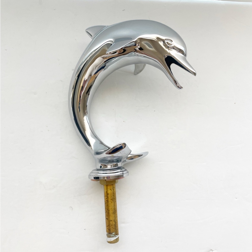 Chrome Dolphin Faucet for 3-Hole Wide Spread Deck Mount Sink READ - Picture 4 of 14